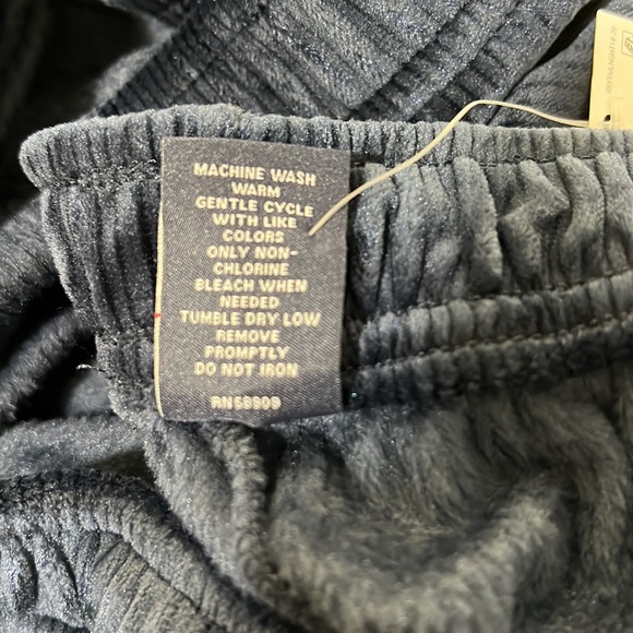 NWT $50 Men’s Fleece Loungewear Pajama Pants, Dark Navy - Picture 6 of 7